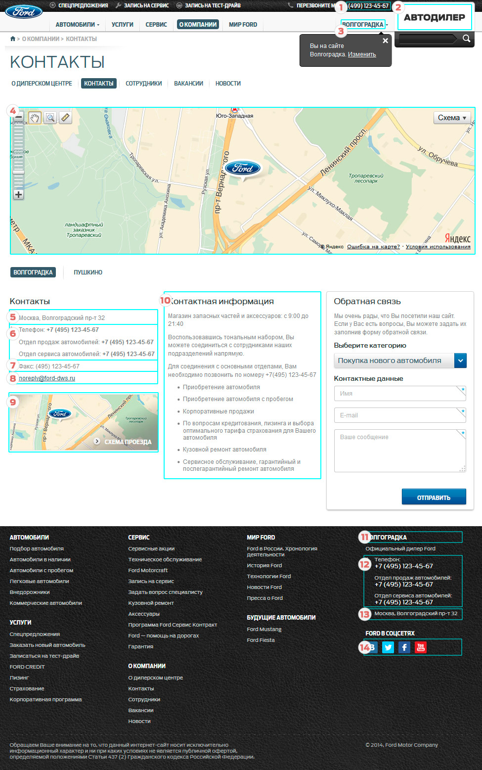 Информация и настройки дилерских центров / База знаний / Сообщество Ford DWS